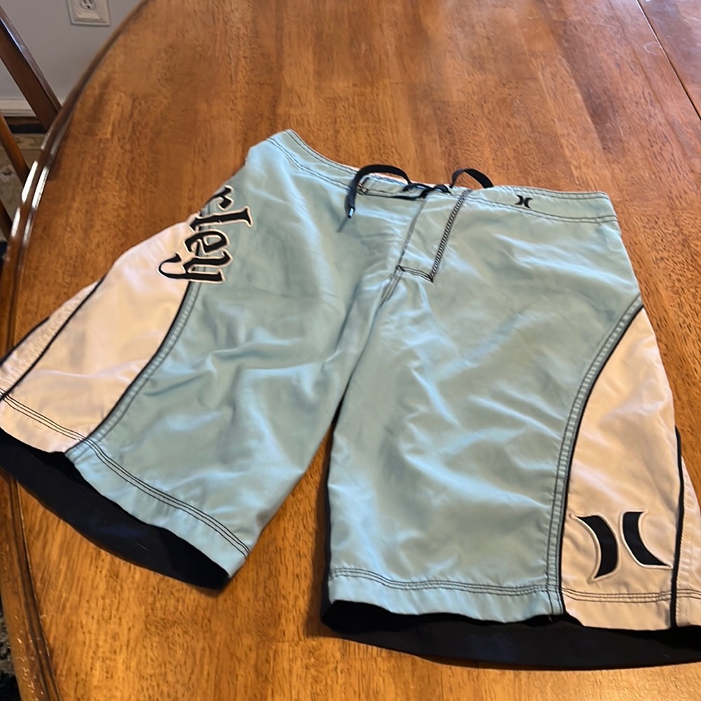 Vintage Hurley board shorts.